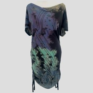 Anama Abstract Short Sleeve Midi Dress